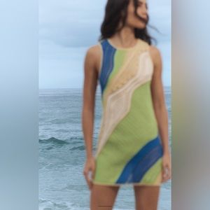 ZARA COLORFUL CROCHETED DRESS